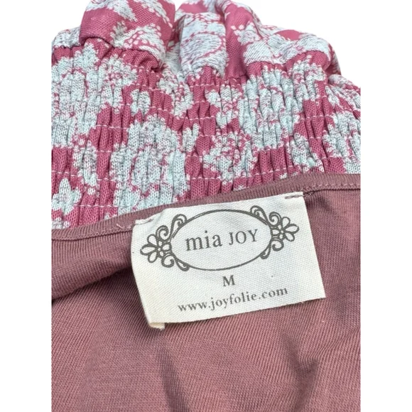 Mia Joy Joyfolie Pink Floral High-Low Dress M Romantic Boho Cottagecore - Picture 6 of 14